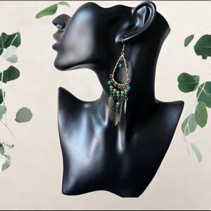 3/$25❗️Leaf and Chain Charm Earrings